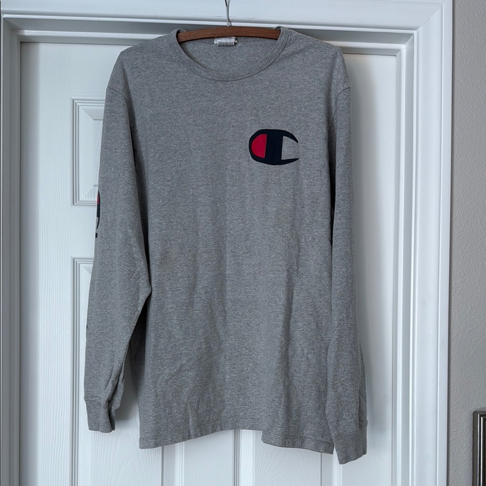 Champion Heather Gray Long Sleeve Tee